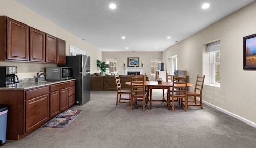 Kitchen and dining area at a weekend house