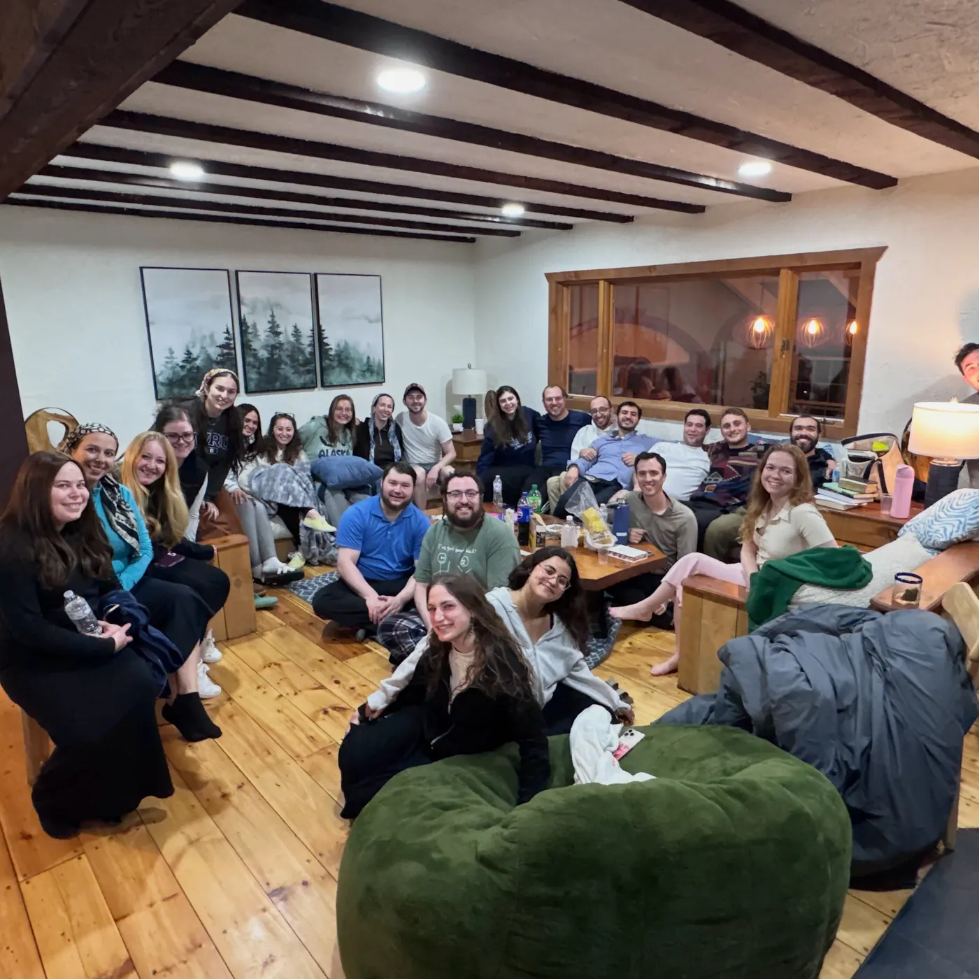 Guests together at a previous Hamsa Nomads Vermont retreat