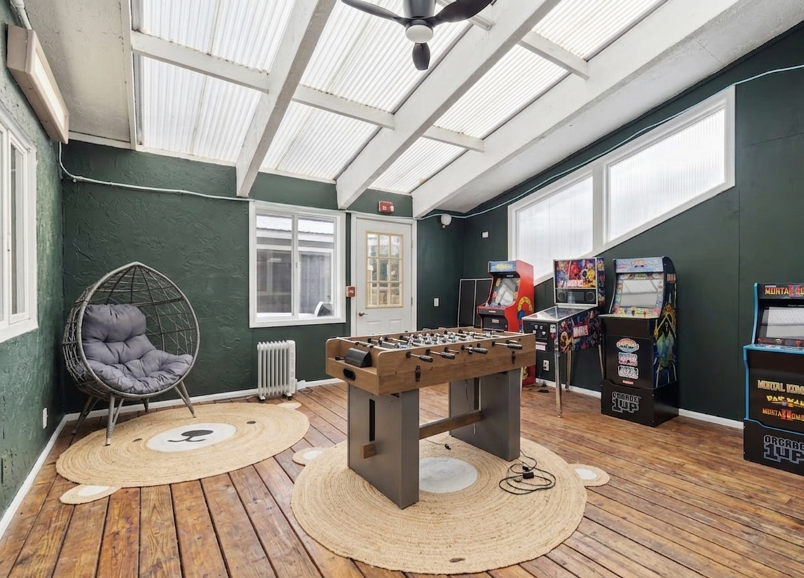 Game room at the retreat house